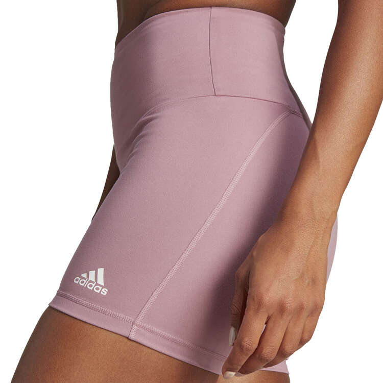adidas Womens Yoga Essentials High-Waisted Shorts, Pink, rebel_hi-res
