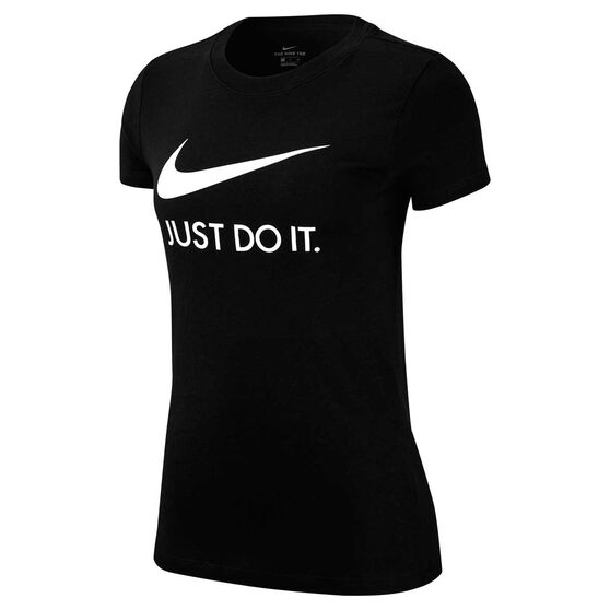 Nike Womens Sportswear Just Do It Tee, Black, rebel_hi-res