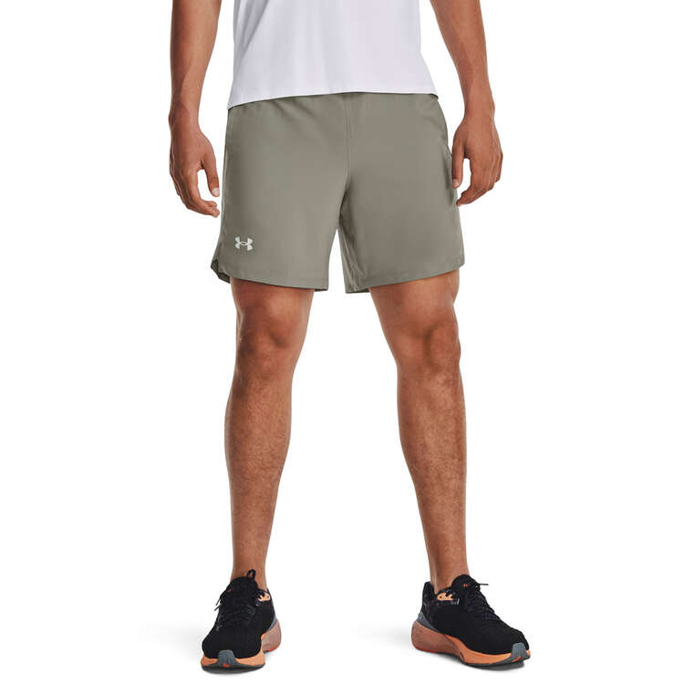 Under Armour Mens UA Launch 7-inch Running Shorts Green S, Green, rebel_hi-res