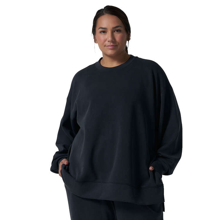 Ell/Voo Womens Suki Sweatshirt, Black, rebel_hi-res