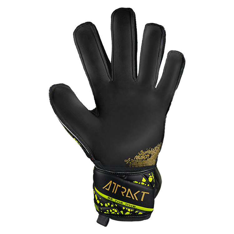 Reusch Attrakt Infinity Finger Support Goalkeeper Gloves, Black, rebel_hi-res