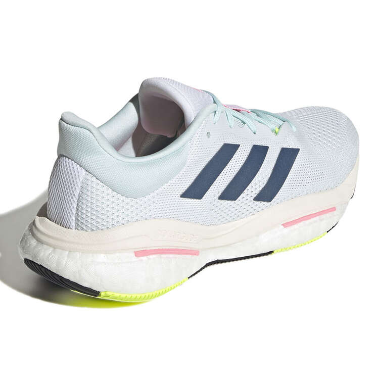 adidas Solarglide 5 Womens Running Shoes, White/Blue, rebel_hi-res
