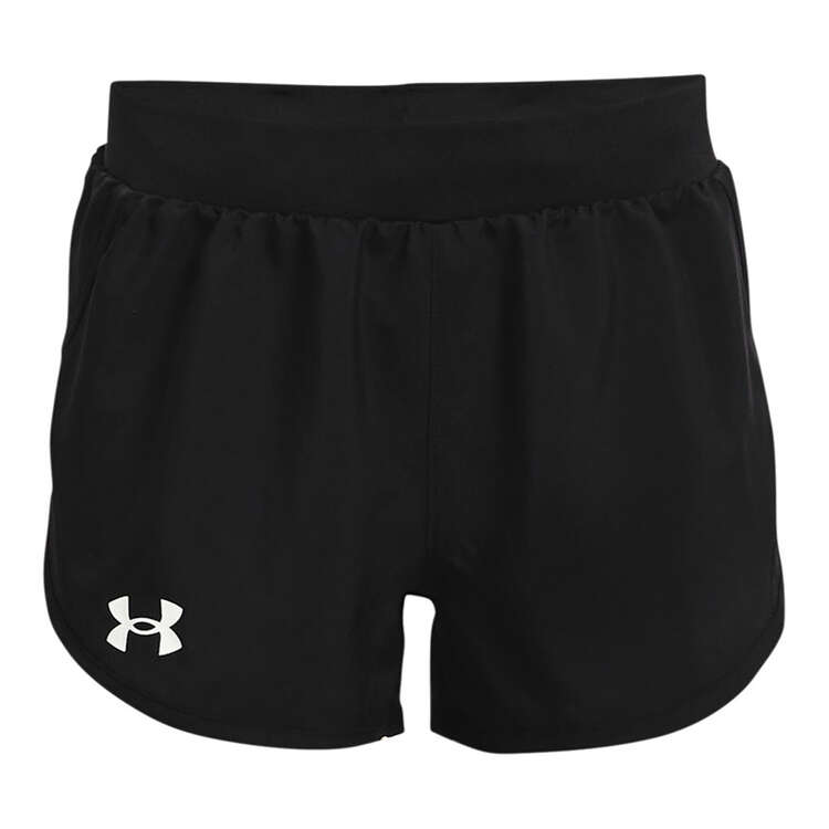 Under Armour Girls Fly By Shorts, Black, rebel_hi-res