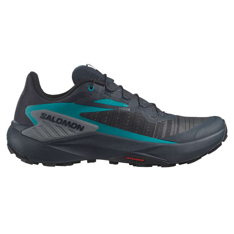 Salomon Mens Genesis Trail Running Shoes, Grey/Teal, rebel_hi-res