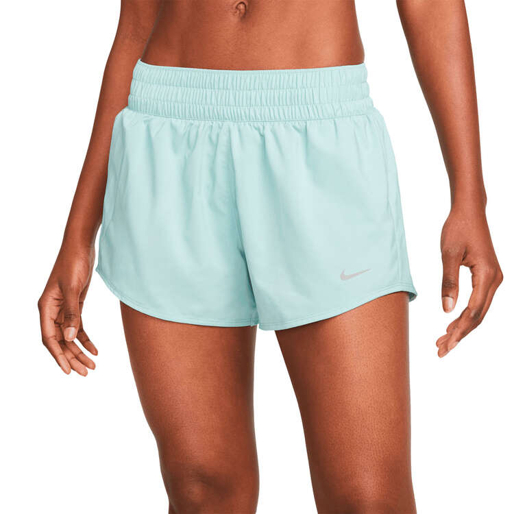 Nike Womens Dri-FIT One 3 Inch Brief Lined Shorts, Blue, rebel_hi-res