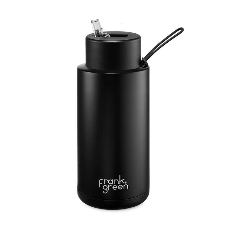 Frank Green Reusable 1L Water Bottle - Black/Midnight, , rebel_hi-res