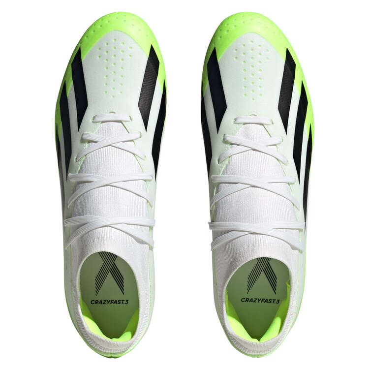 adidas X Crazyfast .3 Football Boots, White/Black, rebel_hi-res