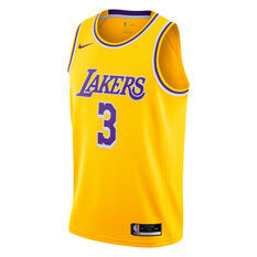 Nike Los Angeles Lakers Anthony Davis 2020/21 Mens Icon Edition Authentic Jersey Yellow S, Yellow, rebel_hi-res