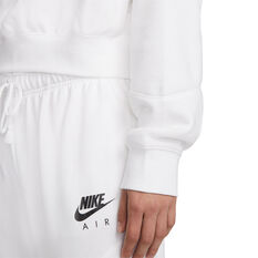 Nike Air Womens Sportswear 1/4 Zip Fleece Top, White, rebel_hi-res