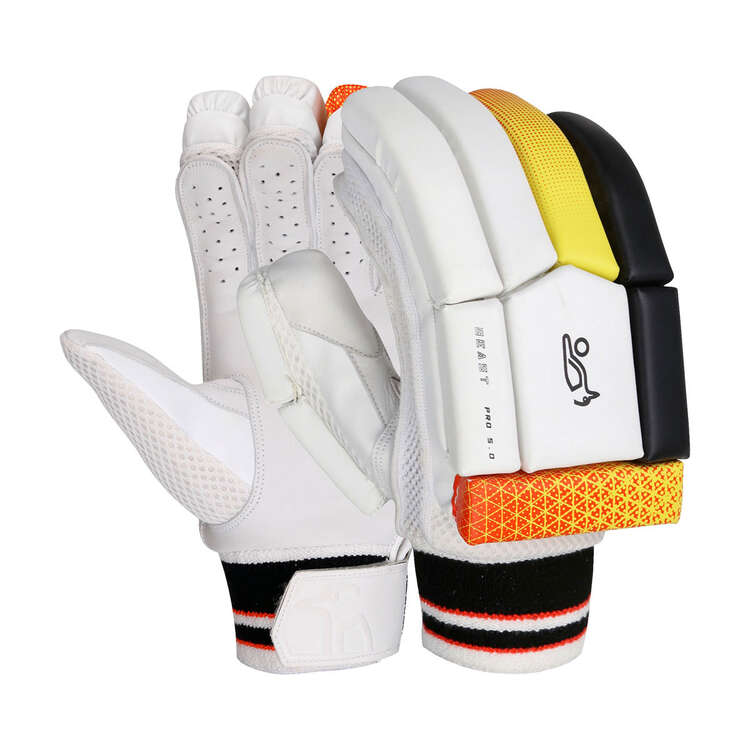 Kookaburra Beast Pro 5.0 Left Hand Batting Gloves Red/Yellow Left Hand, Red/Yellow, rebel_hi-res