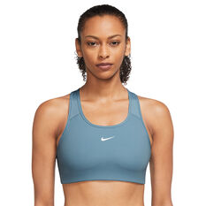 Nike Womens Swoosh Medium Support Sports Bra, Blue, rebel_hi-res
