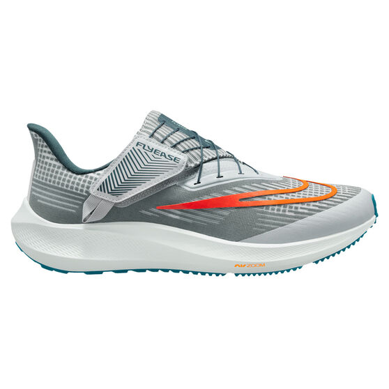 Nike Air Zoom Pegasus 39 FlyEase Mens Running Shoes, Grey/Orange, rebel_hi-res