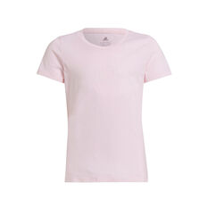 adidas Girls VT Linear Tee Pink/White 8, Pink/White, rebel_hi-res
