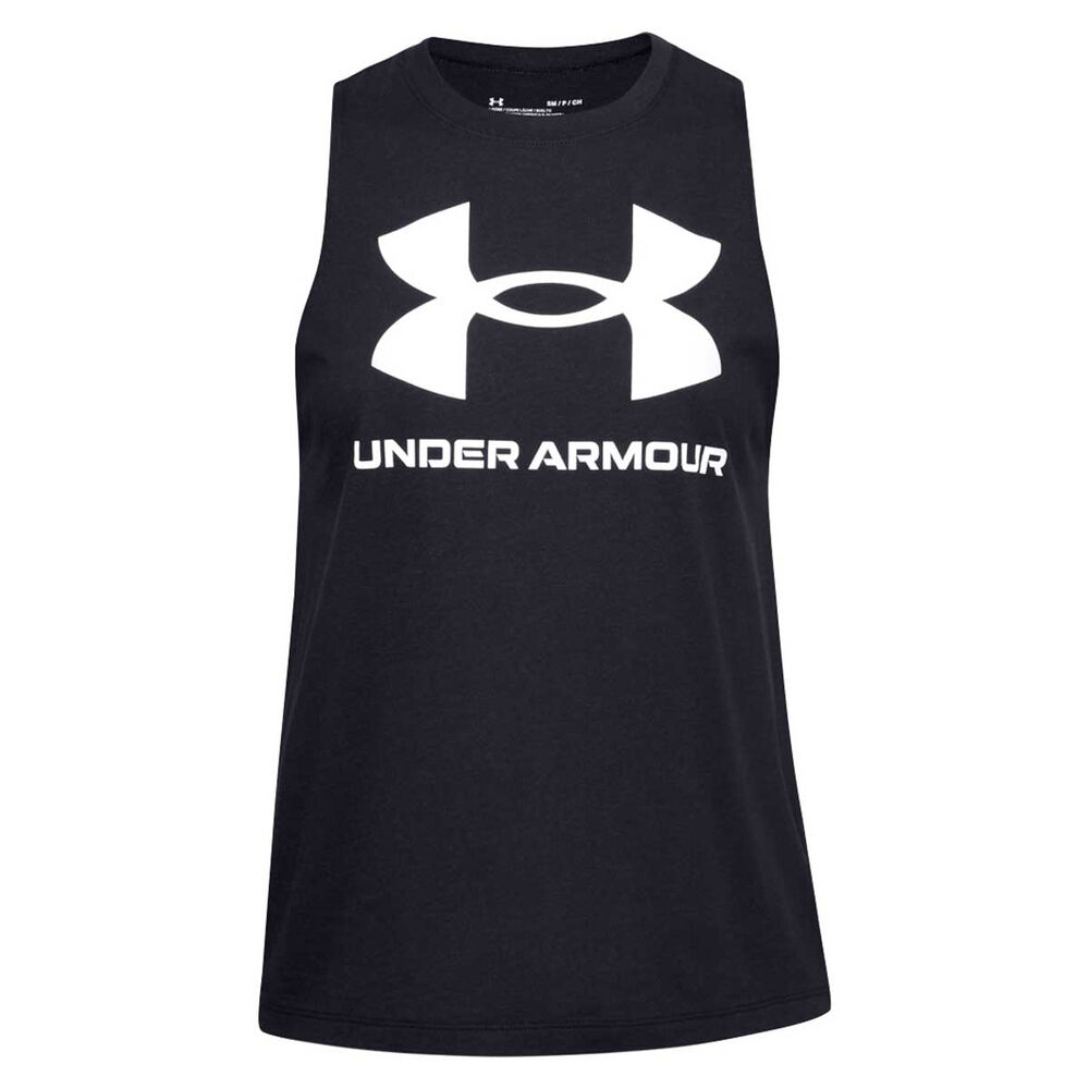 Under Armour Womens Sportstyle Graphic Muscle Tank Black S | Rebel Sport
