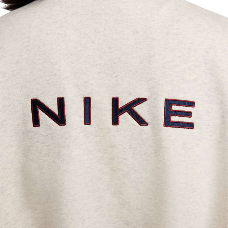 Nike Womens Sportswear Oversized 1/2 Zip Crop Fleece Sweatshirt, Beige, rebel_hi-res