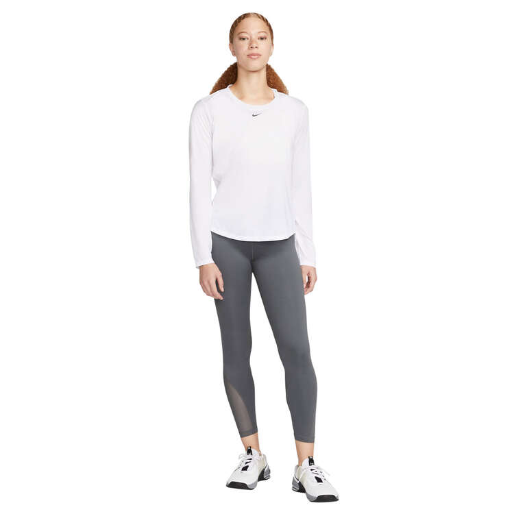Nike One Womens Dri-FIT Standard Top, White, rebel_hi-res