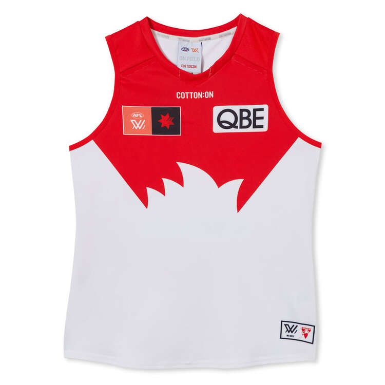 Sydney Swans 2023 Womens Season 8 AFLW Home Guernsey Red/White XS, Red/White, rebel_hi-res