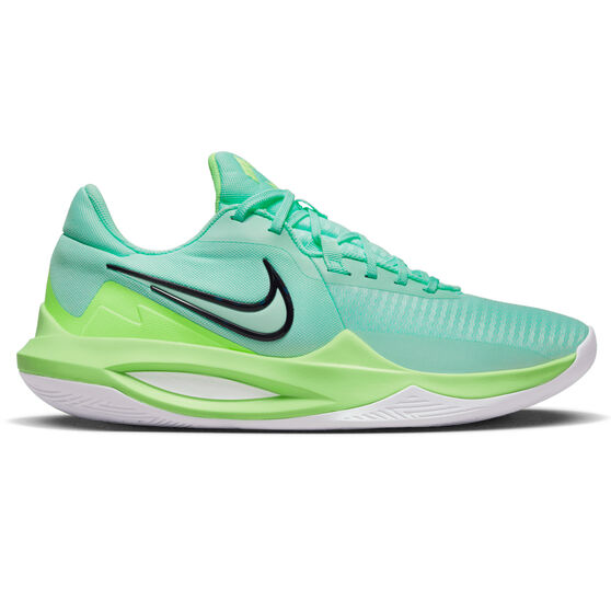 Nike Precision 6 Basketball Shoes, Green/Purple, rebel_hi-res