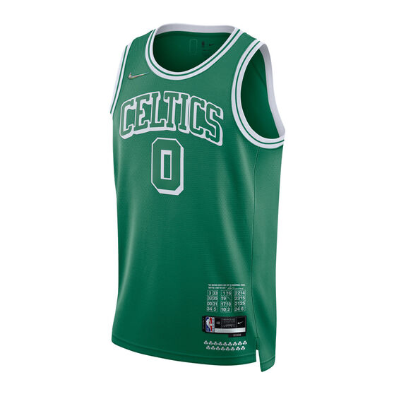 Nike Boston Celtics Jayson Tatum Mens City Edition Swingman Jersey, Green, rebel_hi-res