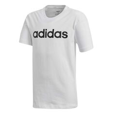 adidas Boys Essential Linear Tee, White / Black, rebel_hi-res