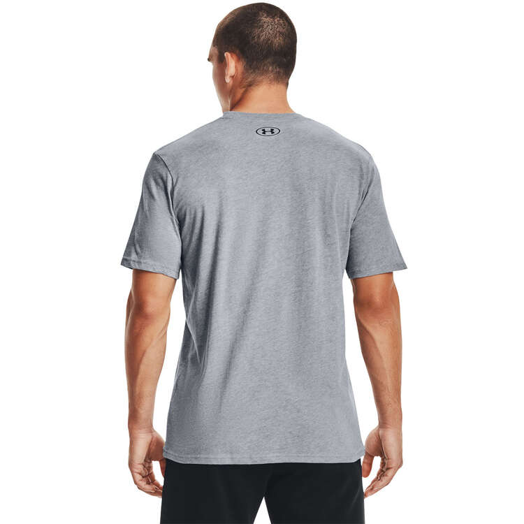 Under Armour Mens Sportstyle Left Chest Tee, Grey, rebel_hi-res
