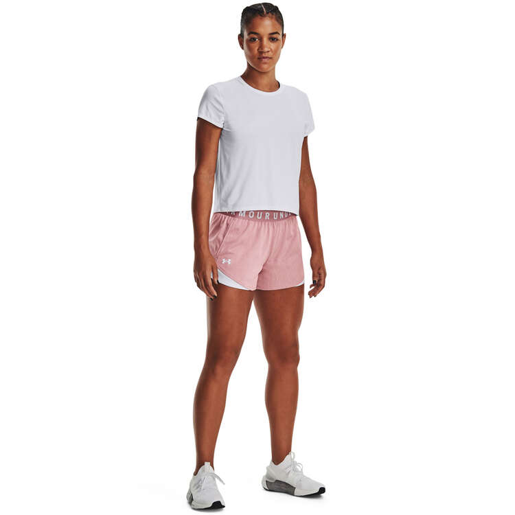 Under Armour Womens Play Up 3.0 Twist Shorts, Pink, rebel_hi-res
