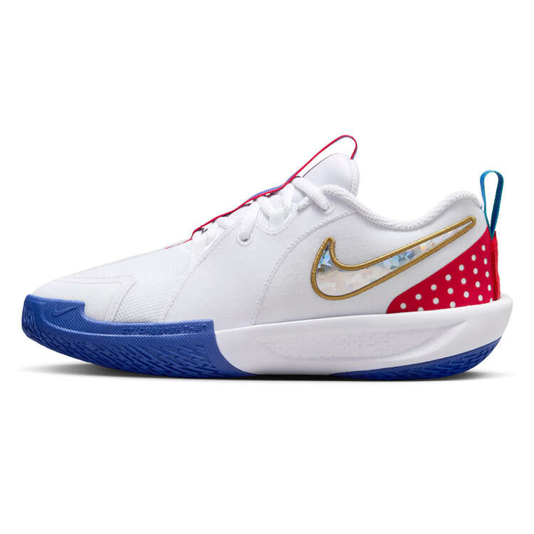 Nike Air Zoom G.T. Cut 3 All Star GS School Basketball Shoes, White, rebel_hi-res