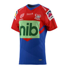 Newcastle Knights 2022 Womens Replica Home Jersey, Blue, rebel_hi-res