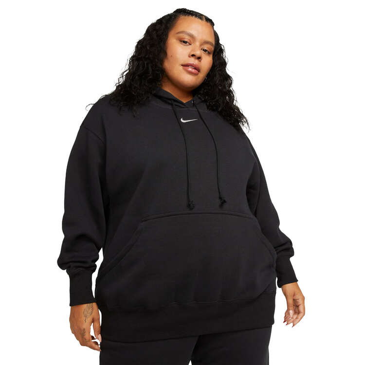 Nike Womens Phoenix Oversized Pullover Hoodie Black XL, Black, rebel_hi-res