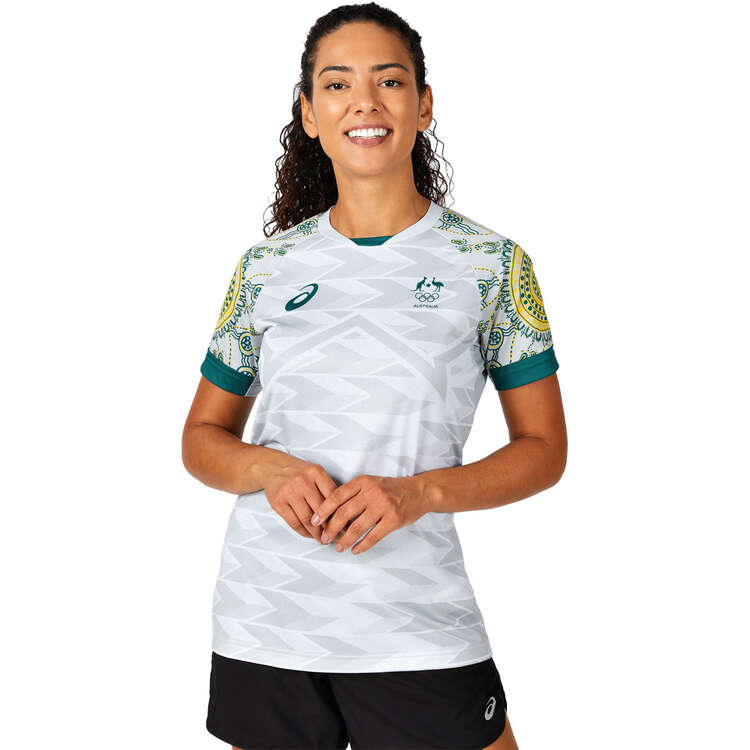 Asics Australia Womens 2024 Replica Goalkeeper Jersey Grey XXS, Grey, rebel_hi-res
