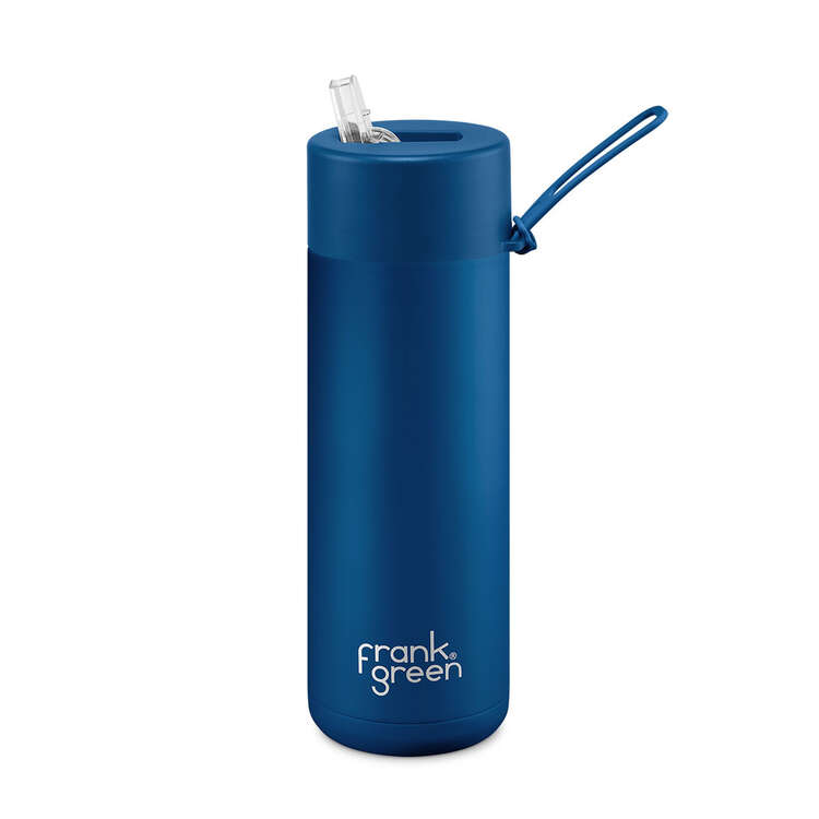Frank Green Reusable 595ml Water Bottle - Blue/Deep Ocean, , rebel_hi-res
