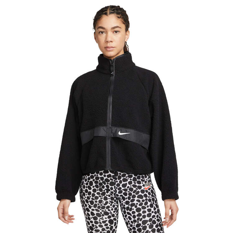 Nike Womens Sportswear Sherpa Jacket Black XS, Black, rebel_hi-res