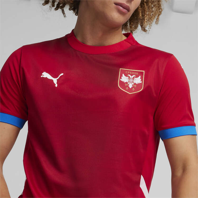 Puma Serbia 2023/24 Home Football Jersey Red S, Red, rebel_hi-res