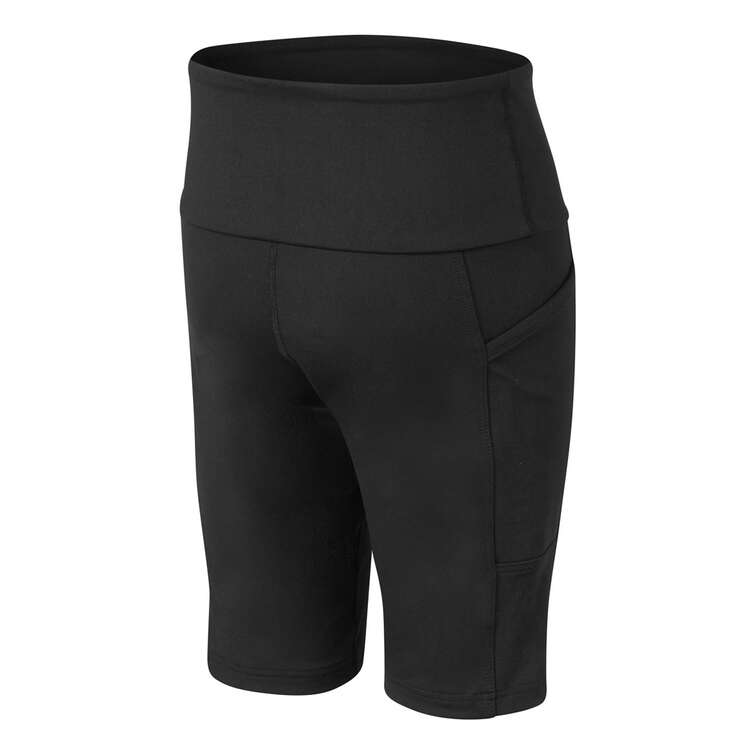 Womens Plus Leggings Solid Sporty Biker Shorts Black 4XL 