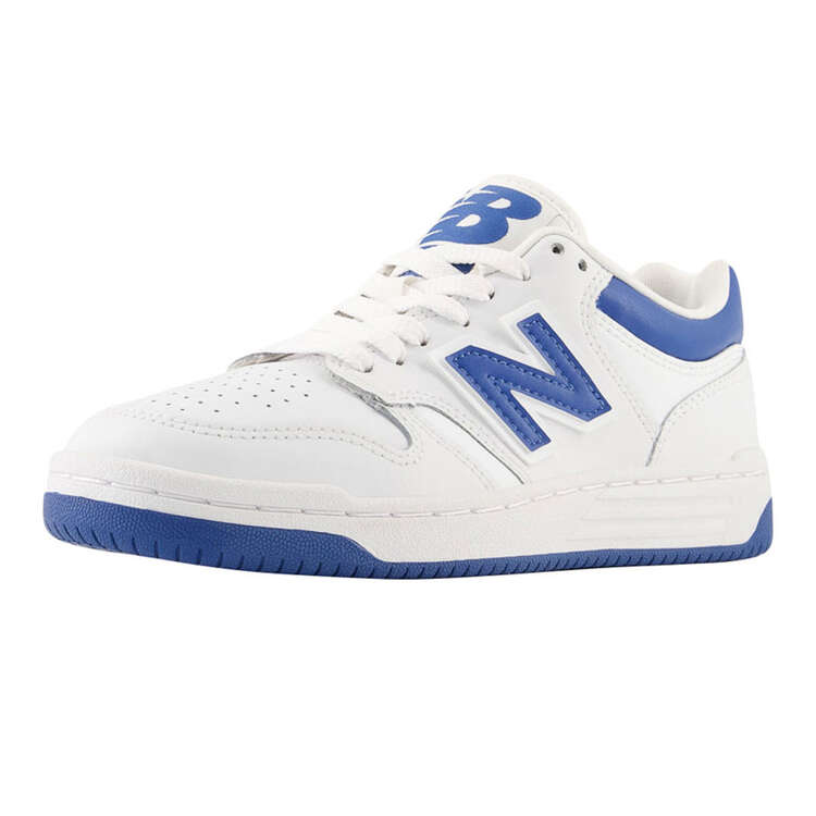 New Balance BB480 GS Kids Casual Shoes, White/Blue, rebel_hi-res