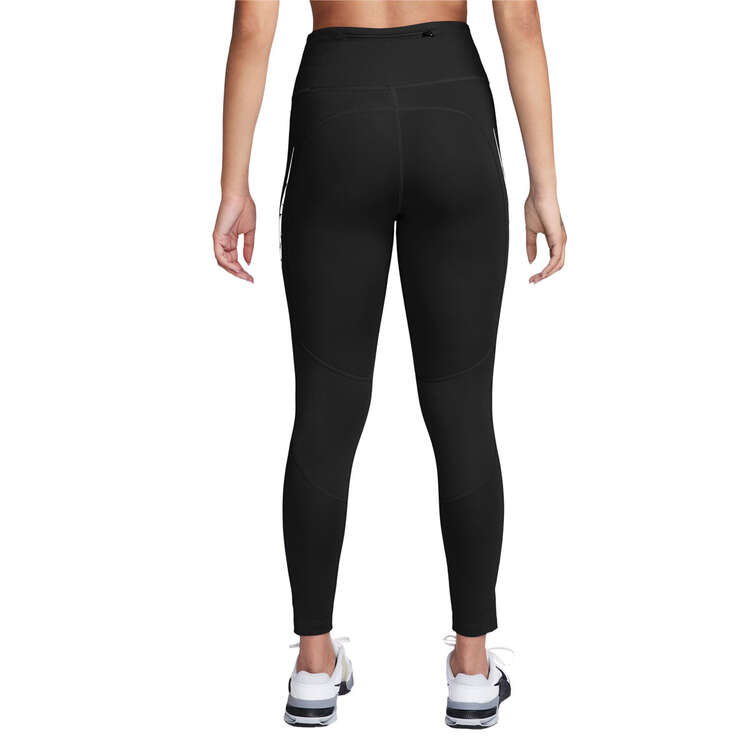 Nike Womens Fast Mid-Rise 7/8 Running Tights Black XS, Black, rebel_hi-res
