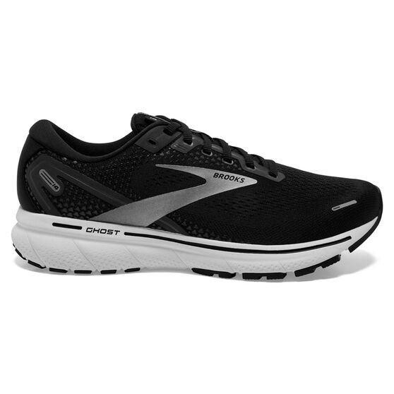Brooks Ghost 14 Womens Running Shoes, Black/White, rebel_hi-res