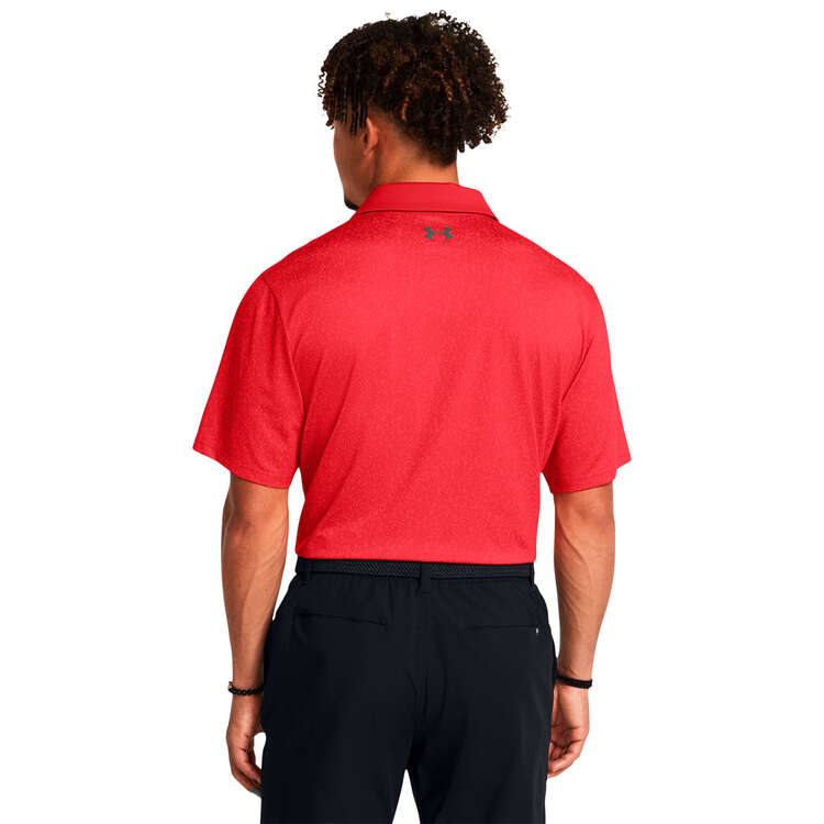 Under Armour Mens UA Playoff 3.0 Coral Jacquard Polo Red S, Red, rebel_hi-res