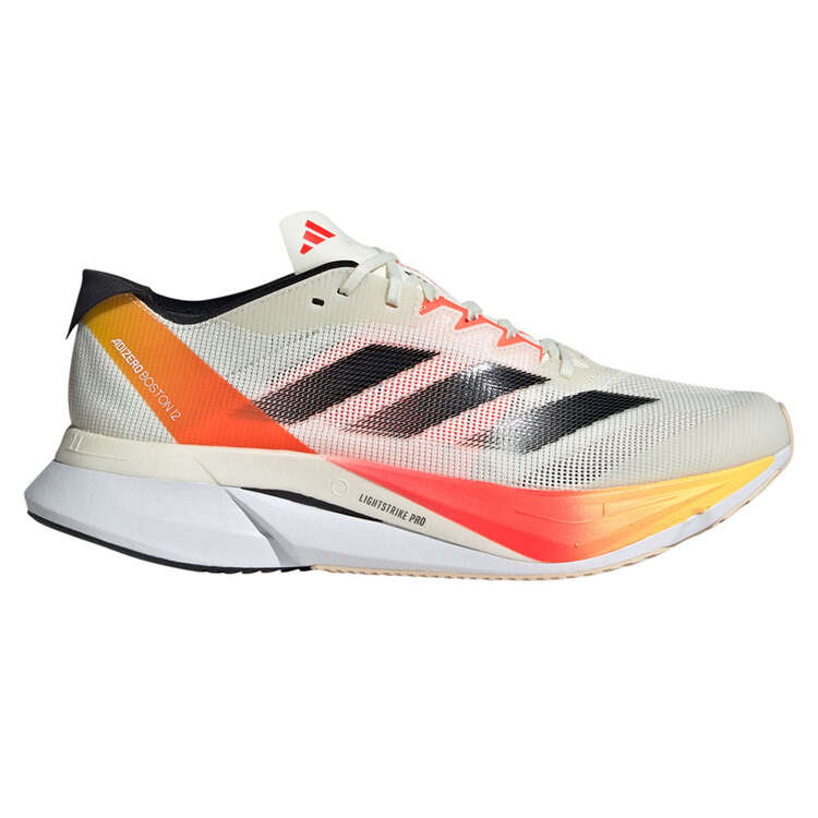 adidas Adizero Boston 12 Mens Running Shoes, Tan/Red, rebel_hi-res