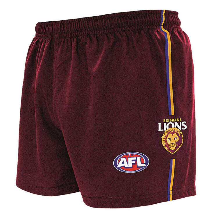 Brisbane Lions  Mens Home Supporter Shorts, Maroon, rebel_hi-res