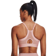 Under Armour Womens Infinity Low Heather Sports Bra, Pink, rebel_hi-res