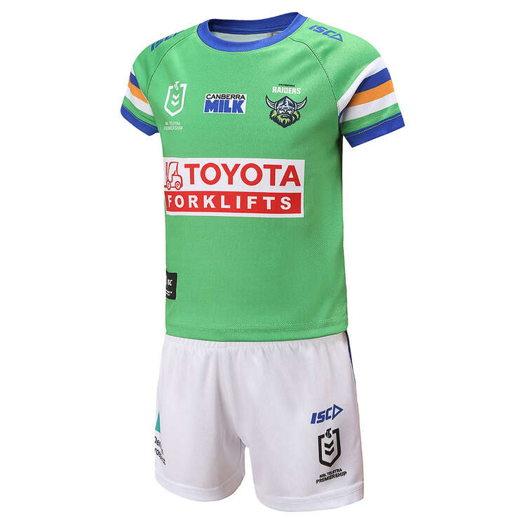 Canberra Raiders Toddlers 2023 Home Football Kit Green 1, Green, rebel_hi-res