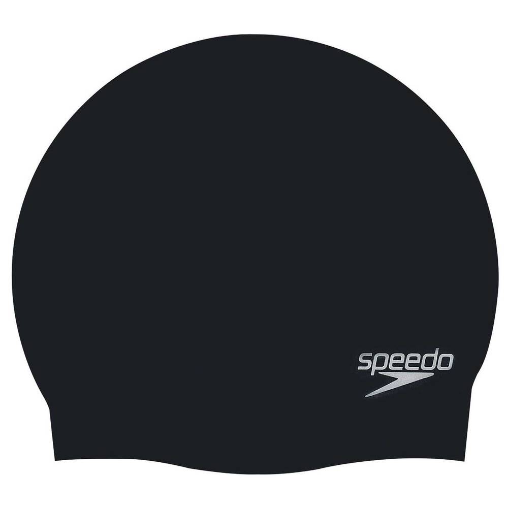 Speedo Plain Moulded Silicone Swim Cap Black