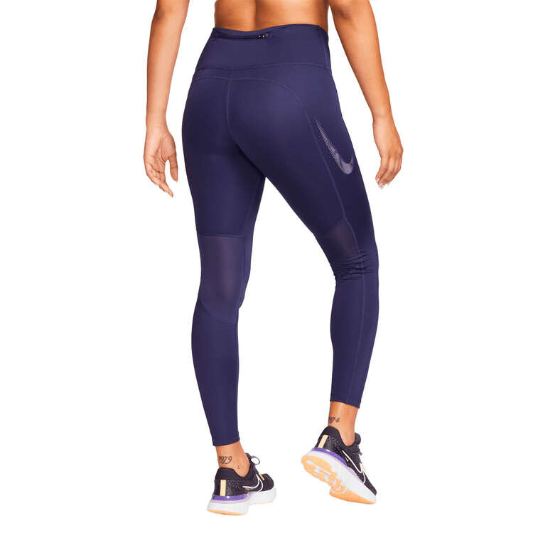 Nike Womens Fast Mid-Rise 7/8 Running Tights Purple S
