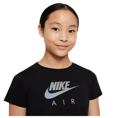 Nike Air Girls Sportswear Cropped Tee, Black, rebel_hi-res