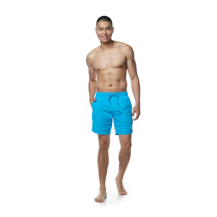 Tahwalhi Mens Solid Pool Shorts, Blue, rebel_hi-res