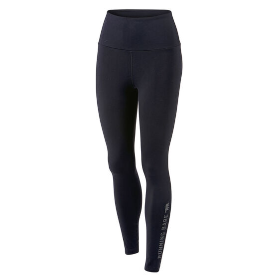 Running Bare Womens Ab Waisted What WOTS Full Length Tights, , rebel_hi-res