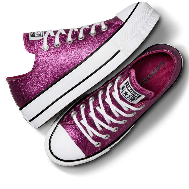 Converse Chuck Taylor All Star Lift Low Womens Casual Shoes Berry/White US 6, Berry/White, rebel_hi-res