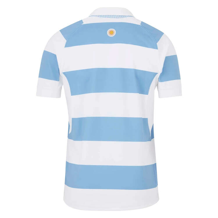 Argentina 2023 Mens Home Rugby Jersey White/Blue S, White/Blue, rebel_hi-res