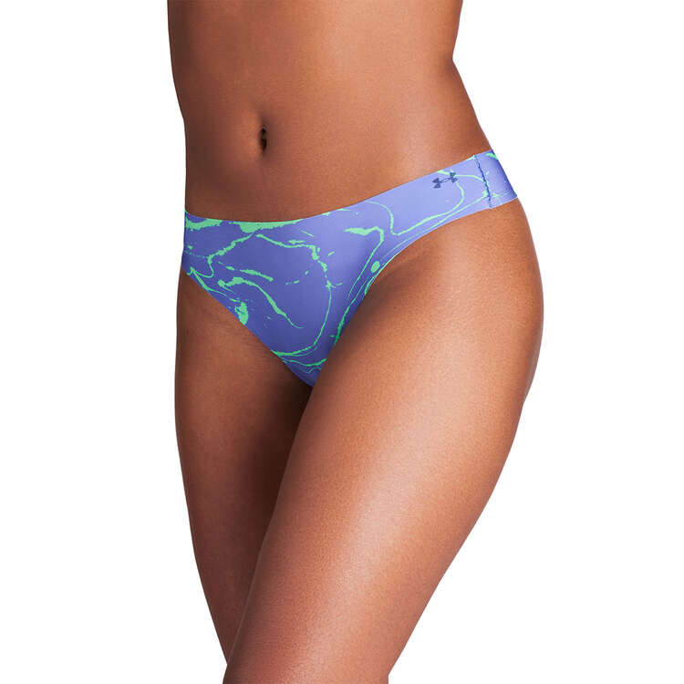 Under Armour Womens UA Pure Stretch Seamless Thong Briefs 3 Pack, Multi, rebel_hi-res